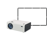 RCA Bluetooth 5.0 LED Home Theatre Projector Bundle w/ Fold-Up Screen, 1080p Supported Composite_or_Mixed