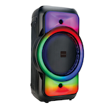 Proscan True Wireless Bluetooth Speaker with Flame LED Lights & FM Radio, Black, 24.6-in Front_Three_Fourths_Angled_Right
