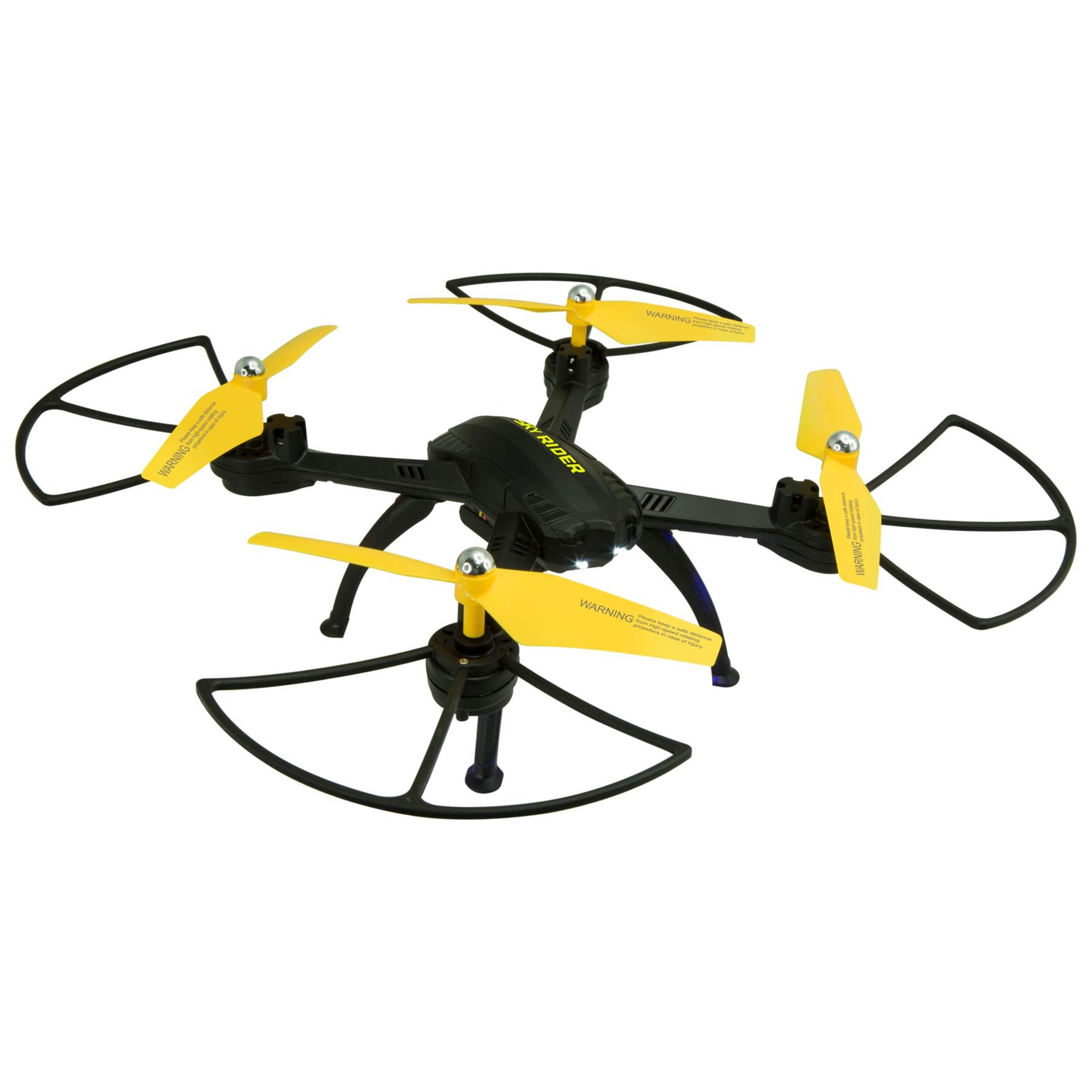 Sky Rider X-11 Stratosphere Quadcopter Drone with Wi-Fi Camera, Black Front_Three_Fourths_Angled_Right