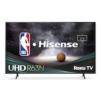 HiSense 43R63N 4K UHD ROKU Smart TV with HDMI Input & Remote, 43-in Front_Flat