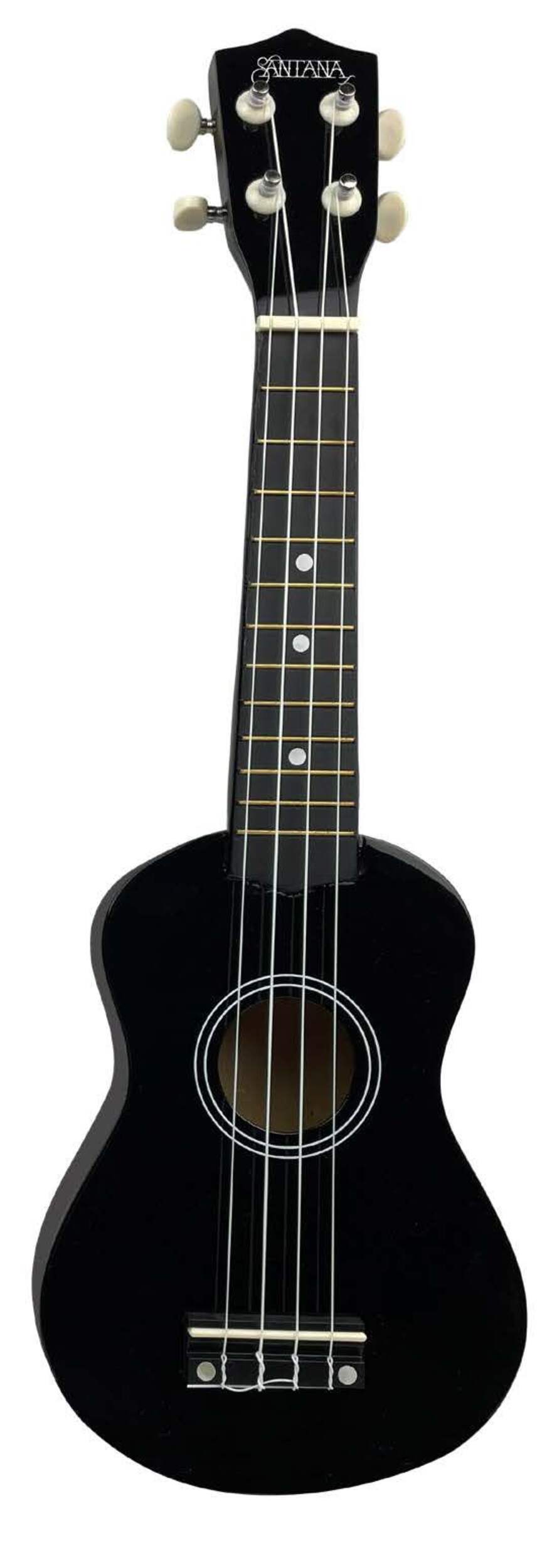 Santana 21-in Toy Ukulele, Black Front_Flat