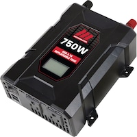 MotoMaster 750W Power Inverter with LCD Screen, Grey Front_Three_Fourths_Angled_Left