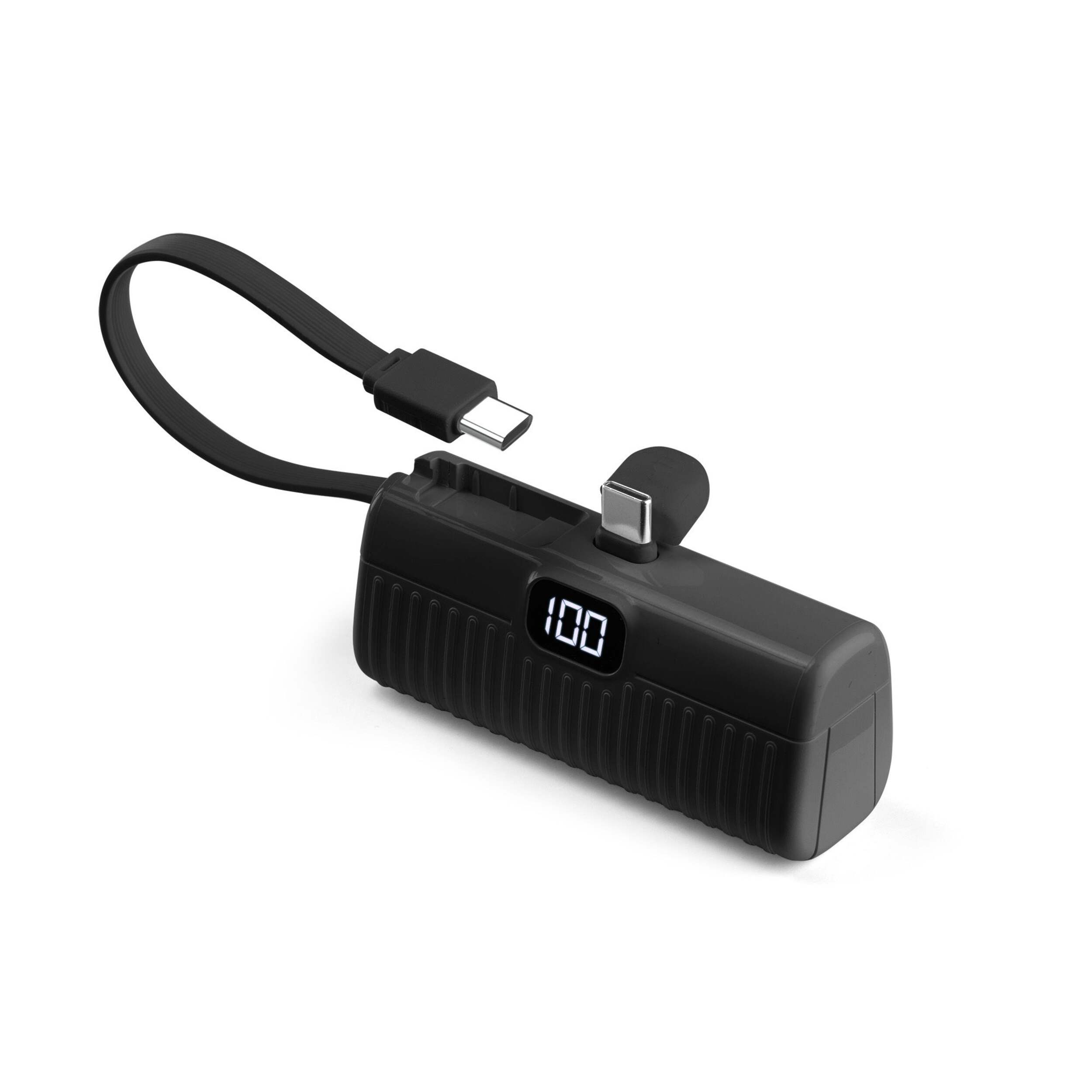 Bluehive USB-C Pop-On 4,000 mAh Power Bank Front_Three_Fourths_Angled_Left