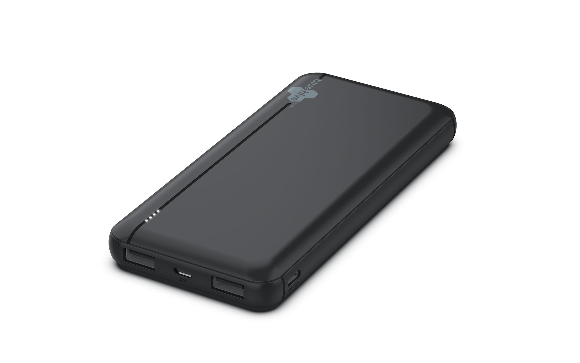 Bluehive 3-Port 10,000 mAh 20W Slim Portable Power Bank with Quick Charge & Battery Indicator, Compatible with Most Devices, Black