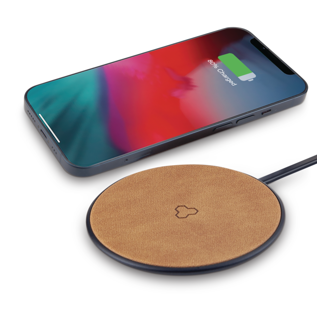 Bluehive 2-in-1 Bamboo Wireless Charging Pad with Desktop Tray