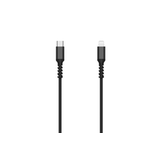 Bluehive Durable Braided USB-C to Lightning Cable & Sync Cable, For Select Apple Devices, Black, 6-ft CloseUp