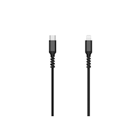 Bluehive Durable Braided USB-C to Lightning Cable & Sync Cable, For Select Apple Devices, Black, 6-ft CloseUp