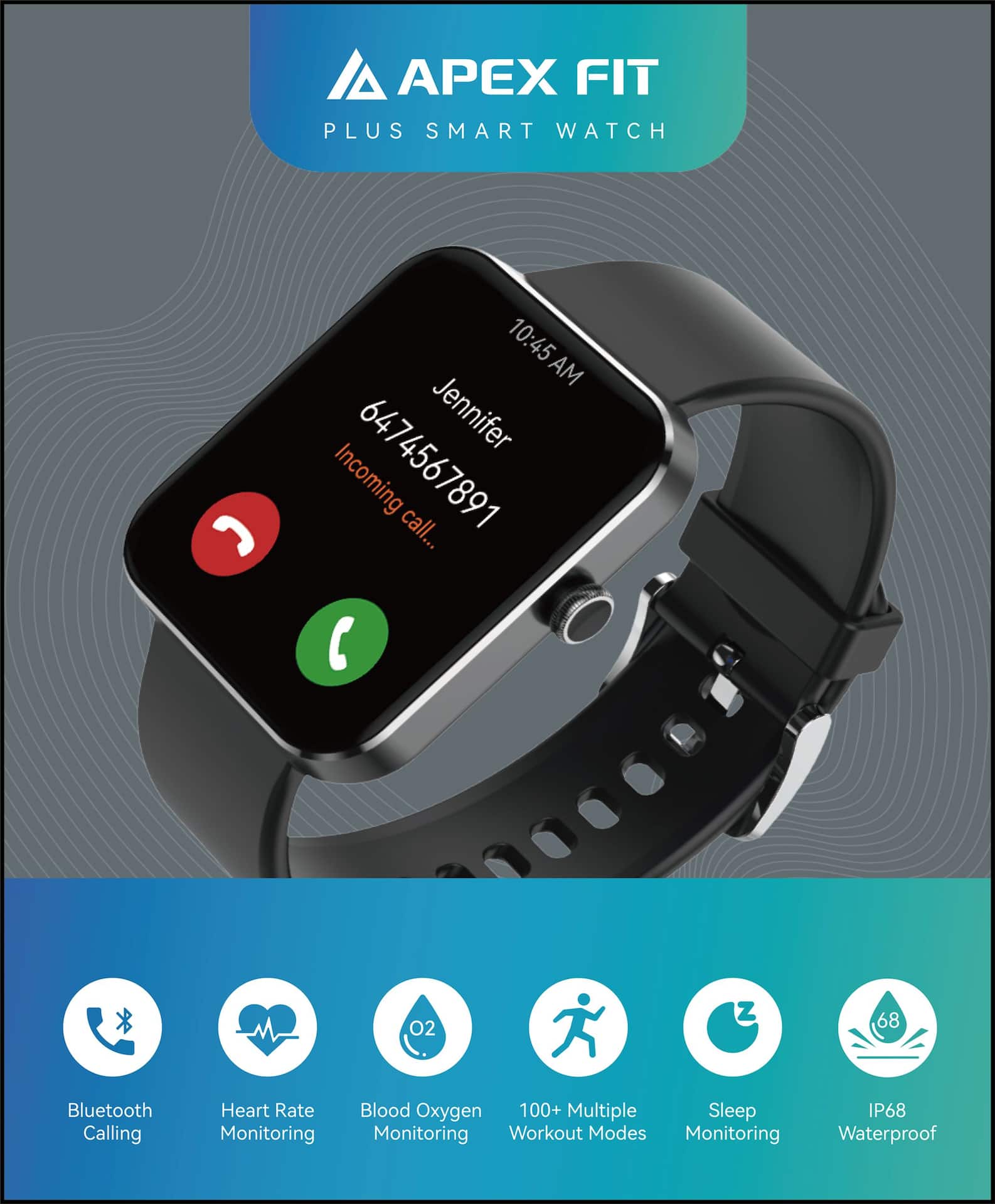 Fitplus cheap bluetooth smartwatch