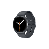 Samsung Galaxy 8 Smartwatch with ECG Monitoring, Grey Front_Three_Fourths_Angled_Left