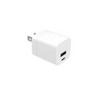 Bluehive 30W Wall Charger & USB-C to Lightning Cable Dual Pack, Fast Charging Compatibility, White Front_Three_Fourths_Angled_Right
