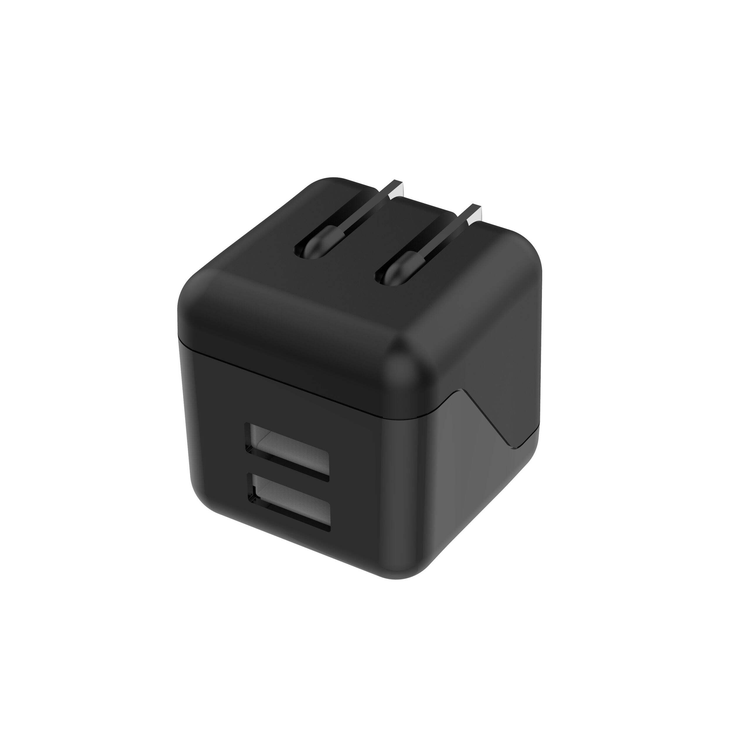 Chargeur mural à 2 ports USB de 2,4 a de Bluehive, compatible avec la plupart des appareils Front_Angled_Left