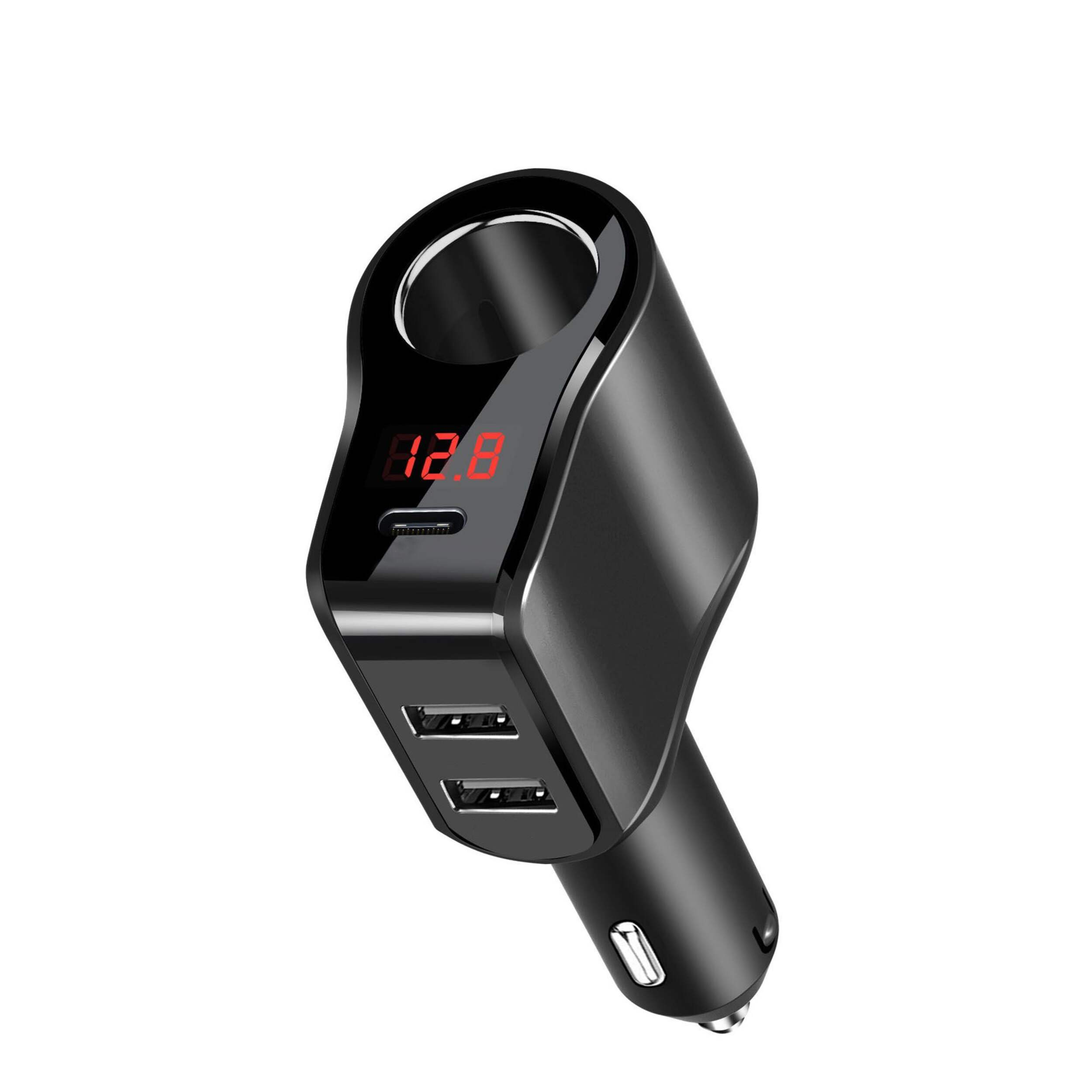 Bluehive 12V Multi-Port Socket with USB-A & USB-C Ports, LED Power Indicator Overhead_Plunge