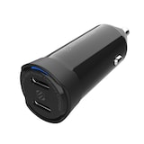 Scosche Dual 30 Watt Car Charger Front_Three_Fourths_Angled_Left
