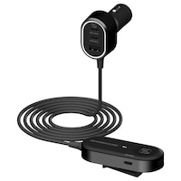 Scosche 100W PowerVolt 6-Port Multi Hub, Car Charger with Extension, Compatible with Most Devices, Black Composite_or_Mixed