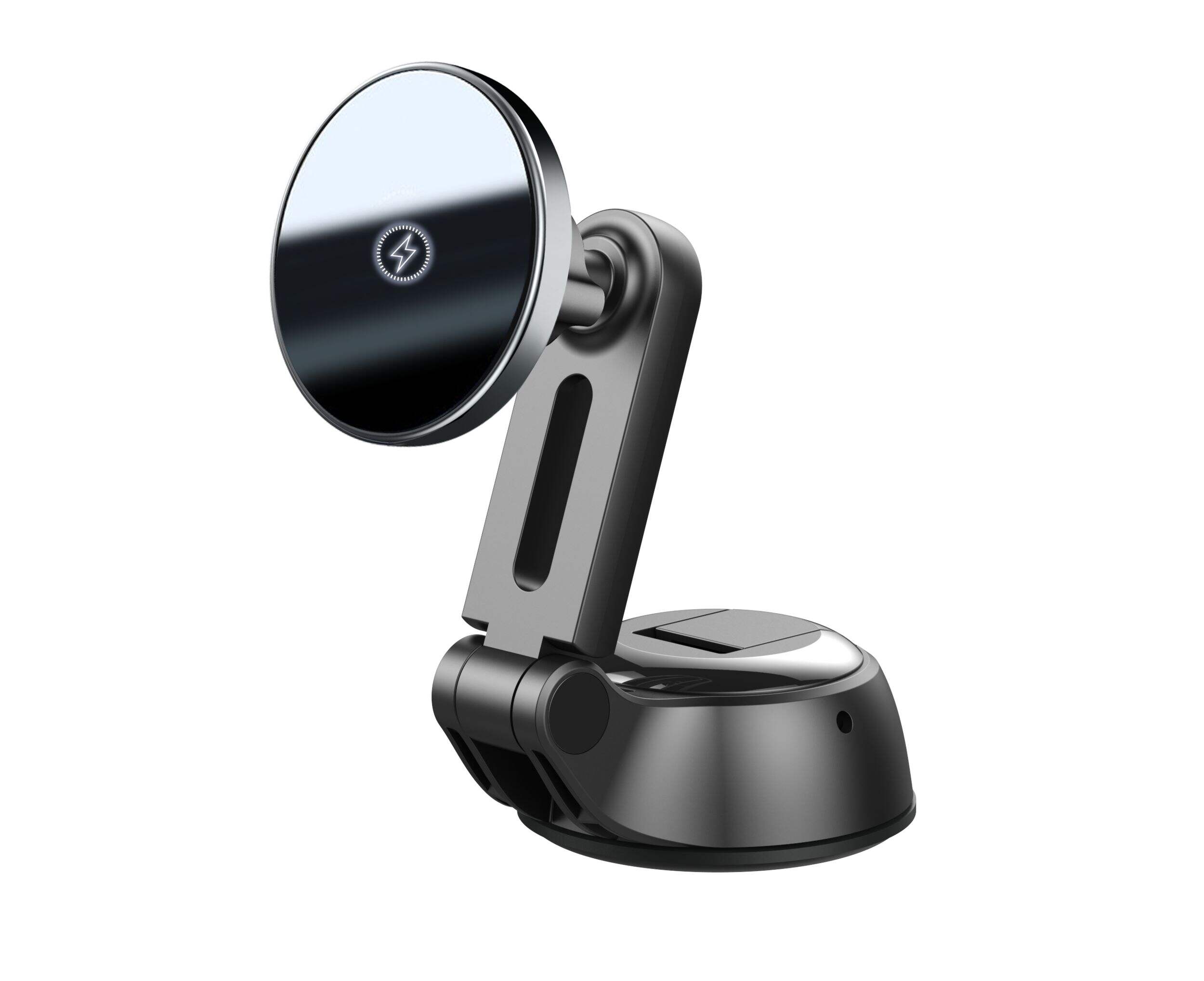 Support 3-en-1 magnétique BLUEHIVE, 15 W pivotant sur 360 degrés pour la recharge sans fil Front_Three_Fourths_Angled_Left