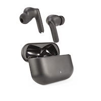 Écouteurs sans fil véritable Bluepods+ Elite Bluehive, chargement sans fil, technologie de suppression active du bruit 2.0, noir Front_Three_Fourths_Angled_Right