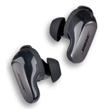 Écouteurs bouton sans fil à suppression du bruit QuietComfort Ultra Bose avec audio enveloppant, noir Front_Flat