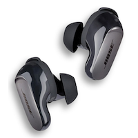 Bose QuietComfort Ultra Wireless Noise Cancelling Earbuds with Immersive Audio, Black Front_Flat