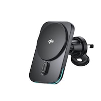 Bluehive 15W Qi2 3-in-1 Wireless Charging Mount, Compatible with all Qi-Enabled Devices, Black Front_Three_Fourths_Angled_Left