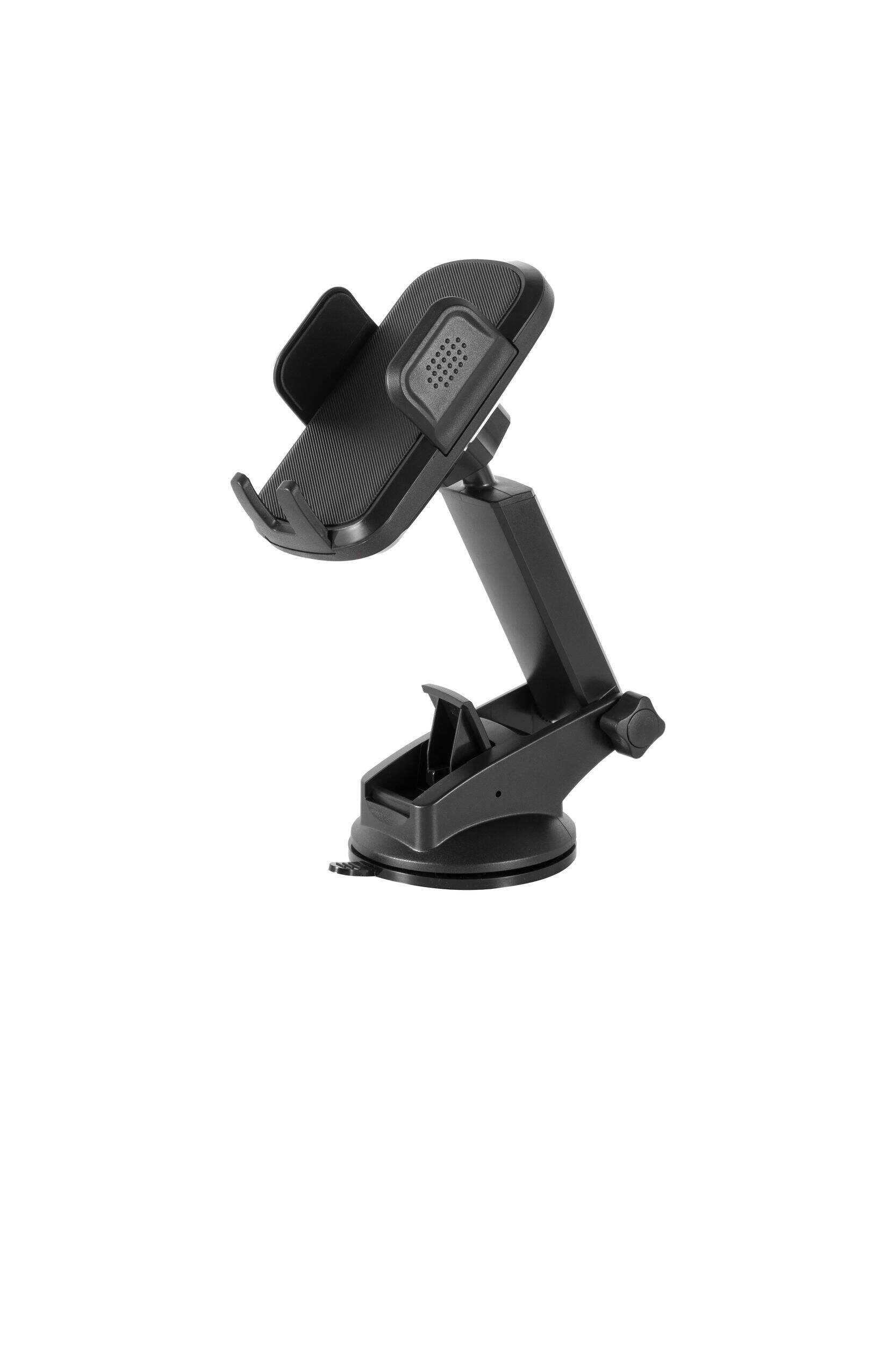 Support à téléphone à ventouse pour fenêtre/tableau de bord Bluehive, compatible avec la plupart des téléphones intelligents, noir Front_Three_Fourths_Angled_Left