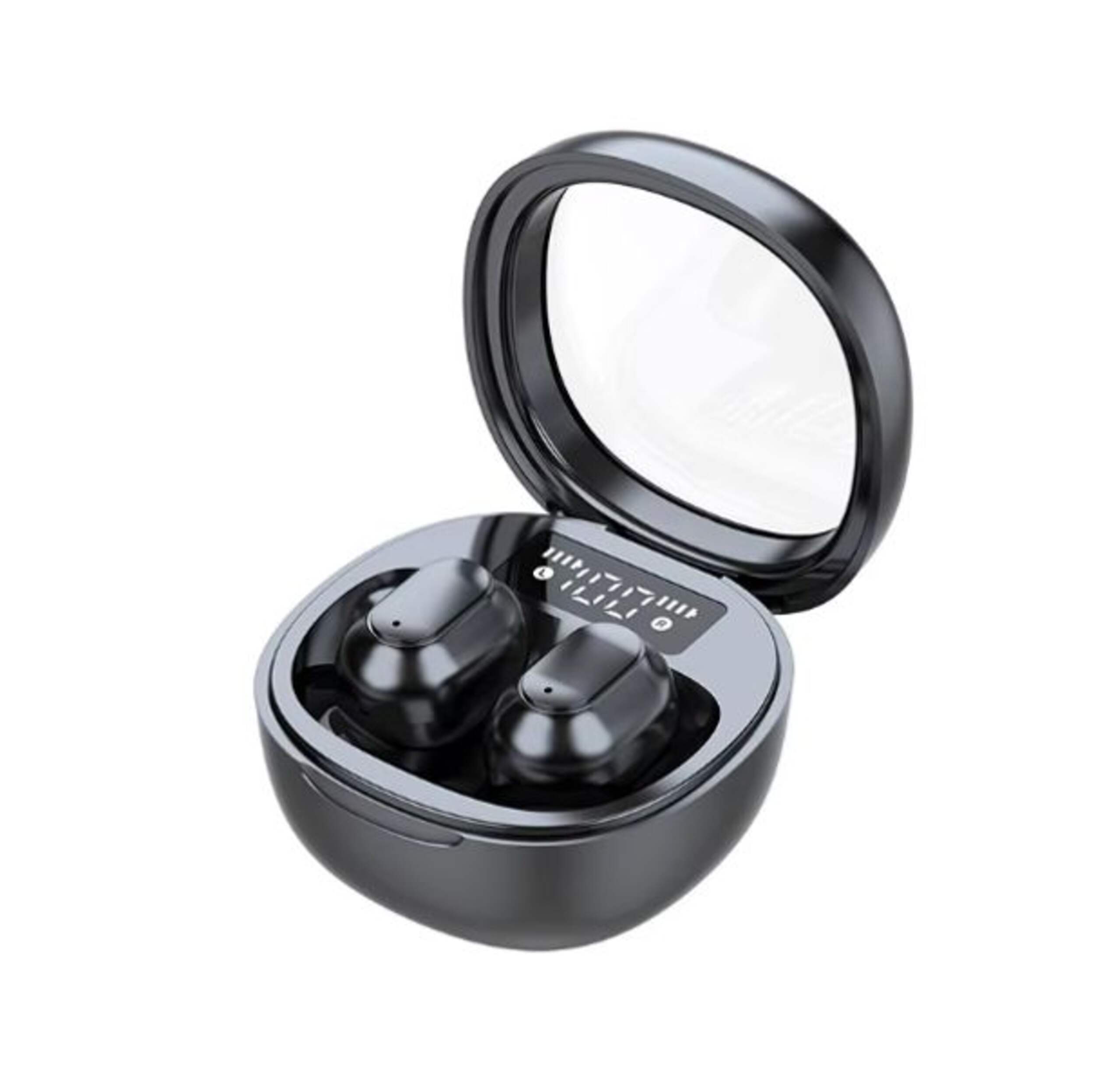 Bluehive Pulse Audio True Wireless Bluetooth Earbuds with Mic, Black Overhead_Plunge