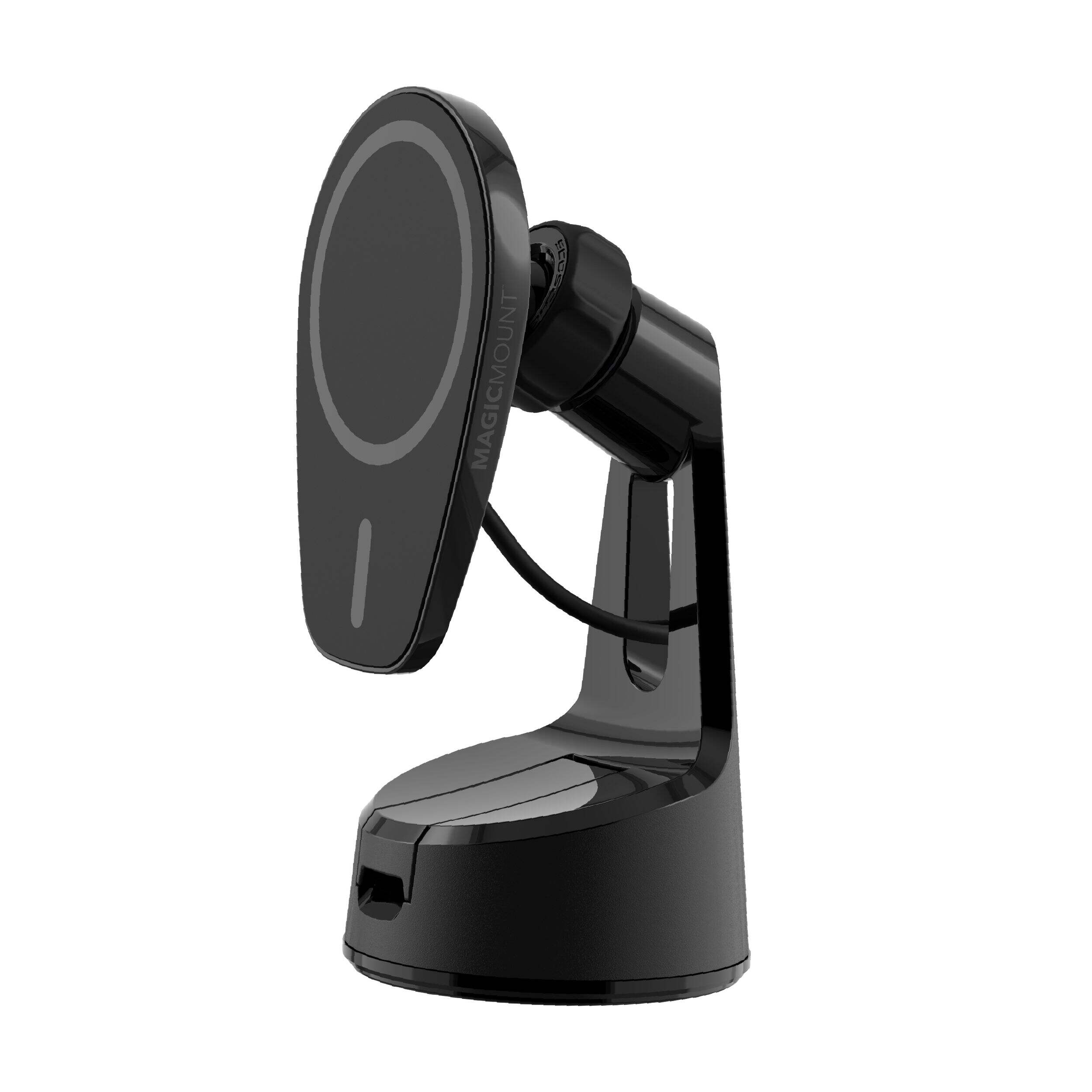 Scosche MagicMount™ Charge MS Window/Dash MagSafe® Compatible Phone Mount with MagicRing Adapter, Compatible with Most Smartphones Front_Three_Fourths_Angled_Left