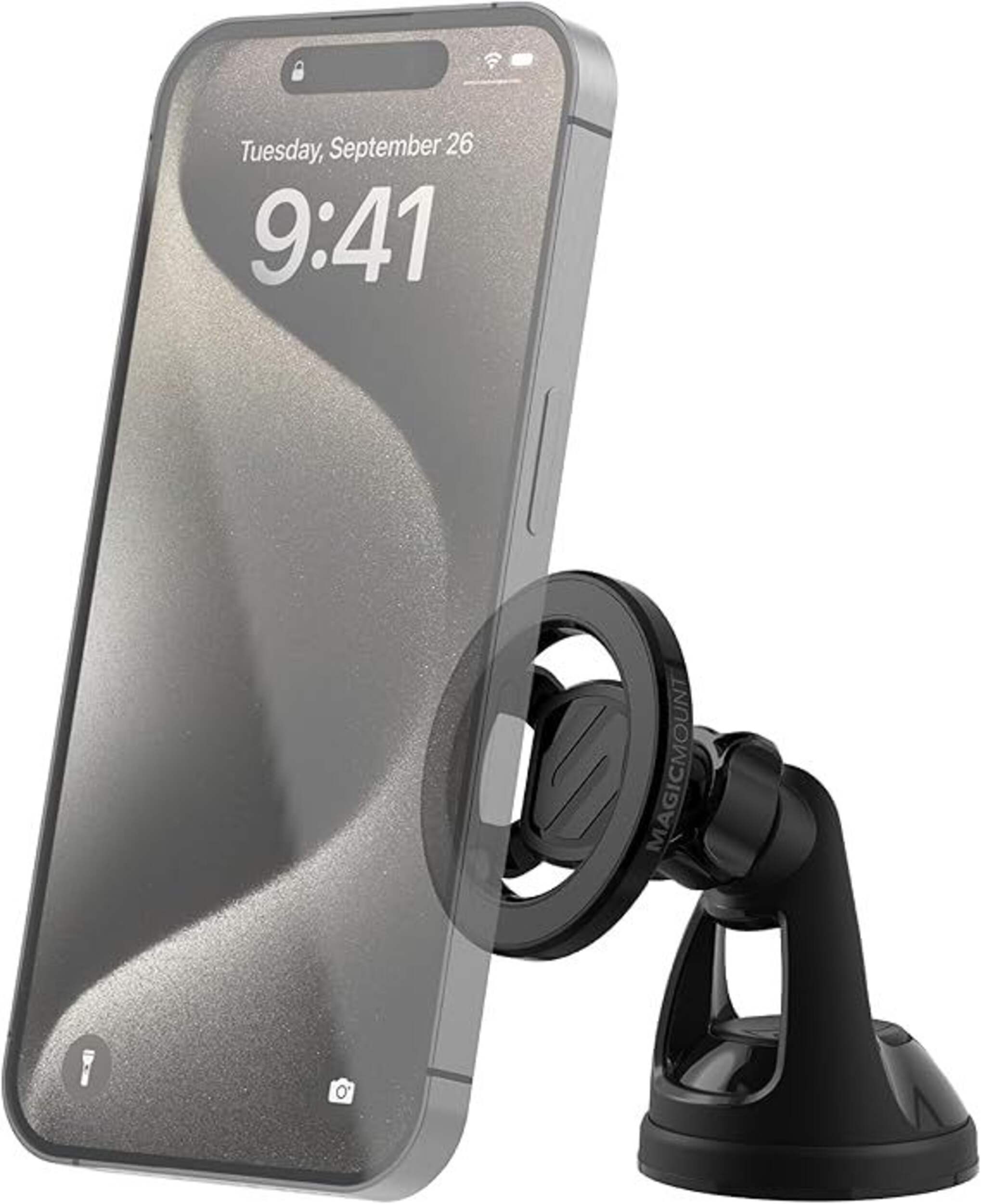 Support Scosche MagicMount Select MagSafe pour vitre/tableau de bord Front_Angled_Left