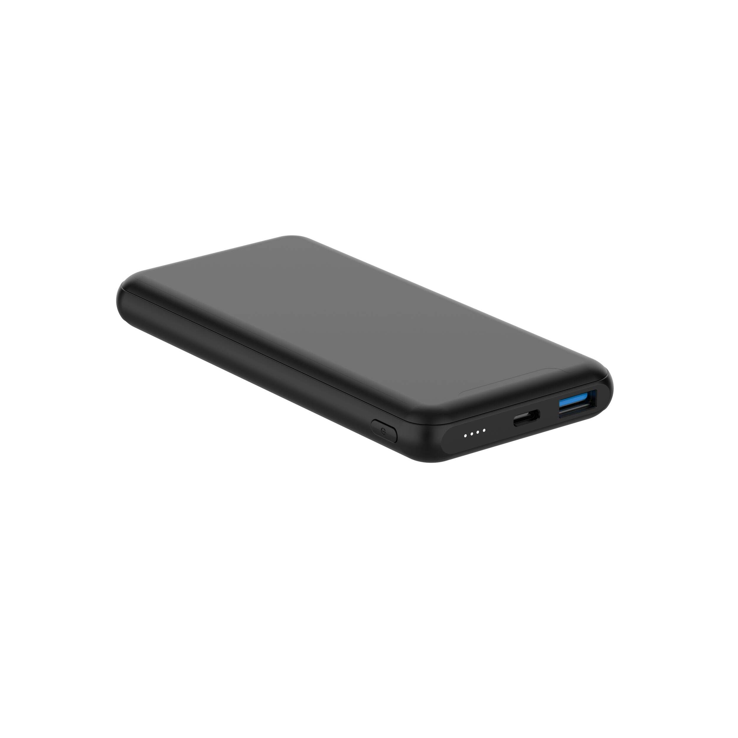 Chargeur portatif mince à 3 ports Bluehive, 20 000 mAh, 20 W, voyant DEL de batterie, compatible avec la plupart des appareils, noir Front_Three_Fourths_Angled_Left