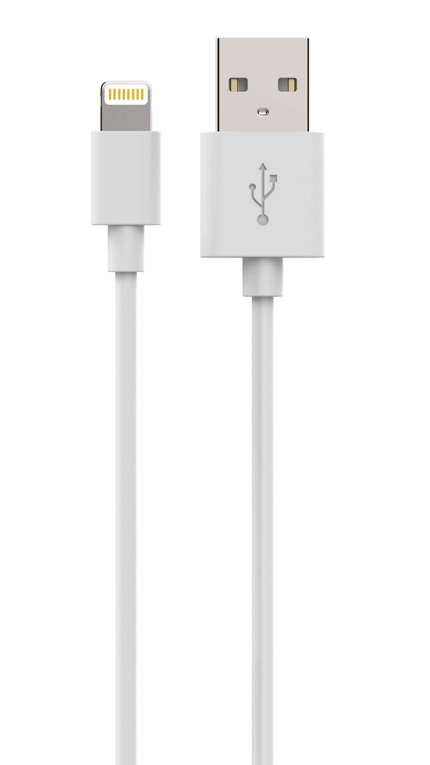 Câble charge et synchro Lightning Bluehive, 3 pi ,blanc Front_Flat