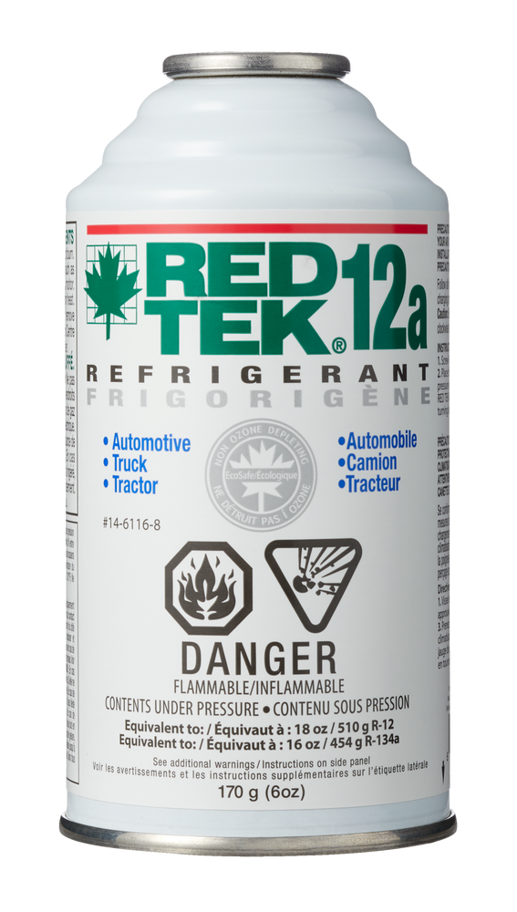RED TEK R12a Hydrocarbon A/C Refrigerant Recharge, 6oz Canadian Tire