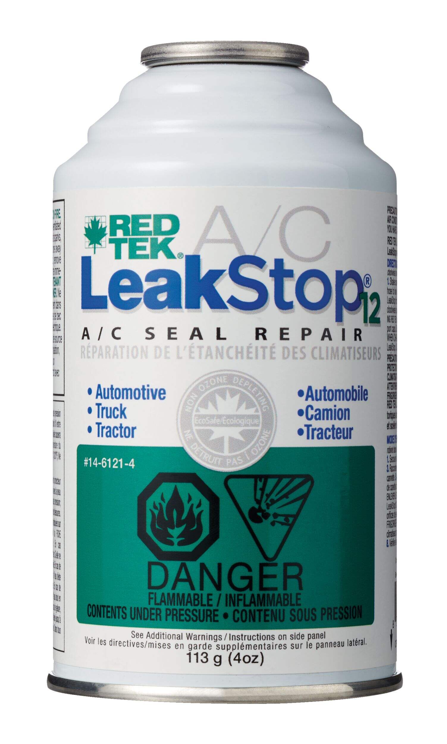 RED TEK LeakStop12 A/C Leak Repair, 4-oz Front_Flat