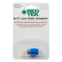 RED TEK R134a A/C Low Side Retrofit Conversion Fitting Adaptor Front_Flat