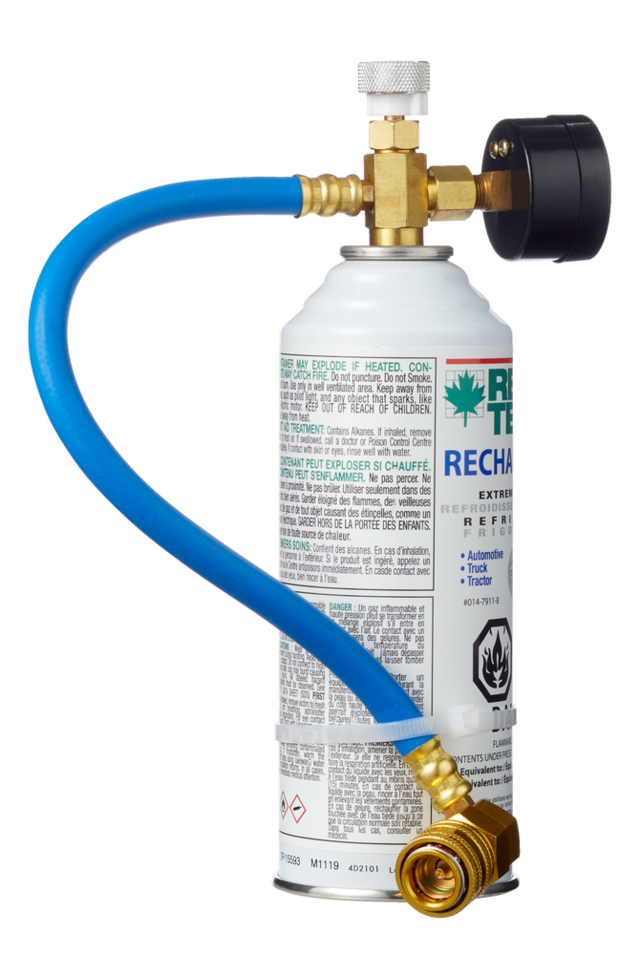 RED TEK R12a A/C Natural Refrigerant Supercharger Cooling Recharge Kit with Gauge, Installation