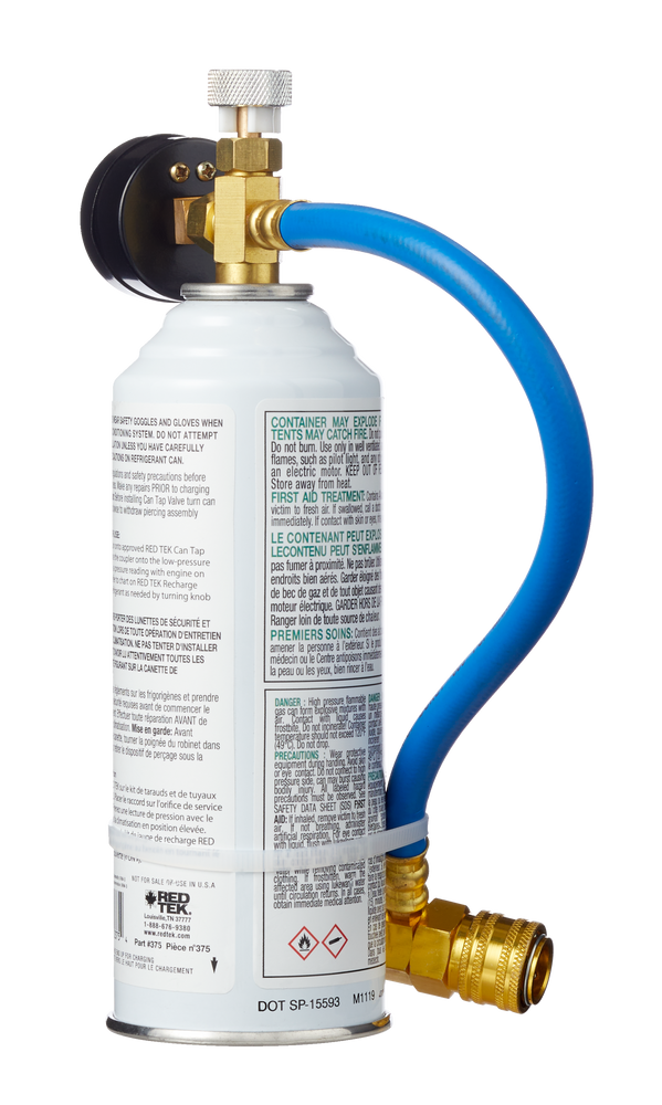 RED TEK R12a A/C Natural Refrigerant Supercharger Cooling Recharge Kit with Gauge, Installation