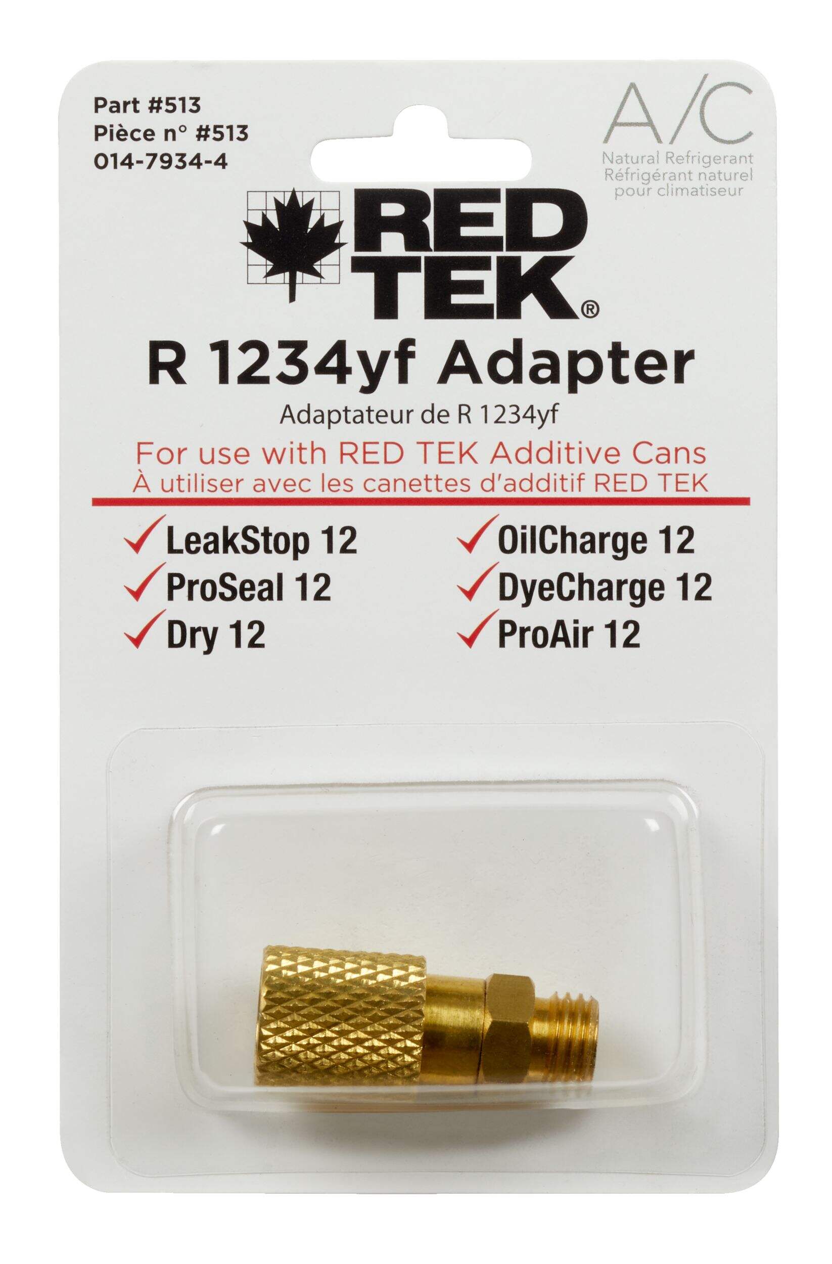 Red Tek 612YF Additive Can Adapter Front_Flat