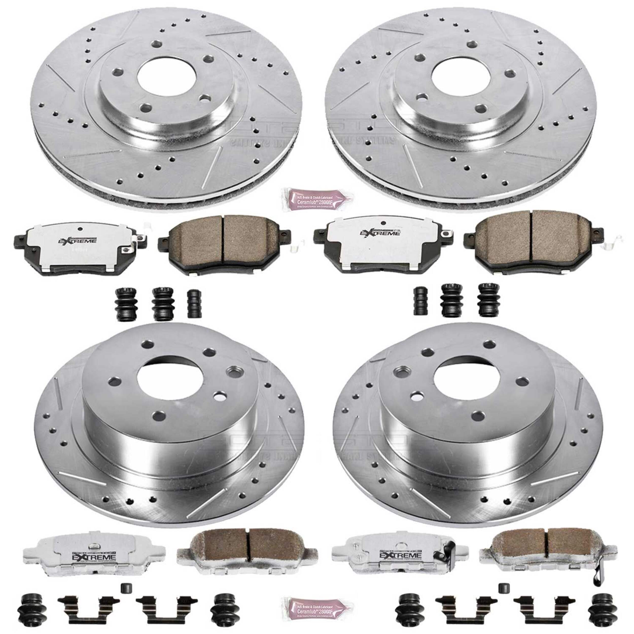 Power Stop Z26 Street Warrior High Performance Brake Kit - Front & Rear Overhead_Plunge