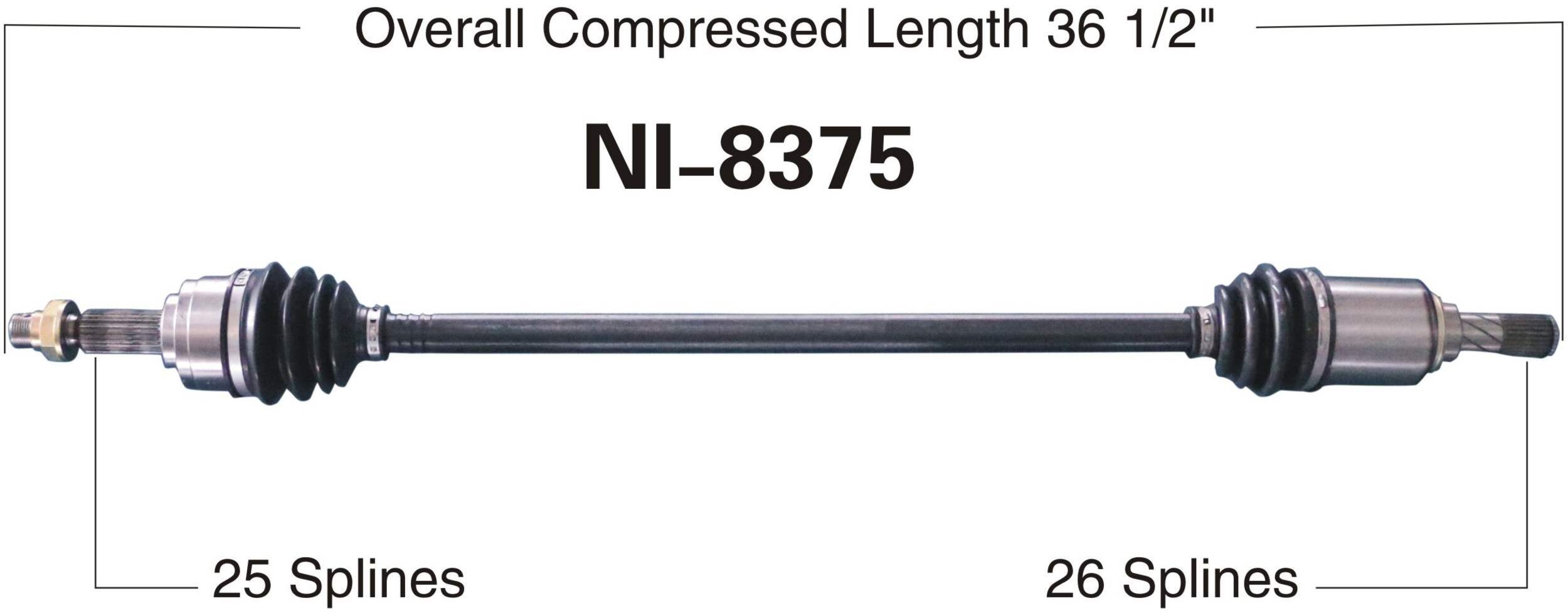 NI8375 CV AXLE