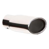 Stallion Chrome Exhaust Tip, 6-in Front_Three_Fourths_Angled_Right