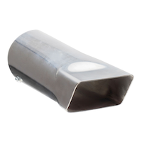 Stallion 9-in Chrome Rectangular Exhaust Tip Front_Three_Fourths_Angled_Right