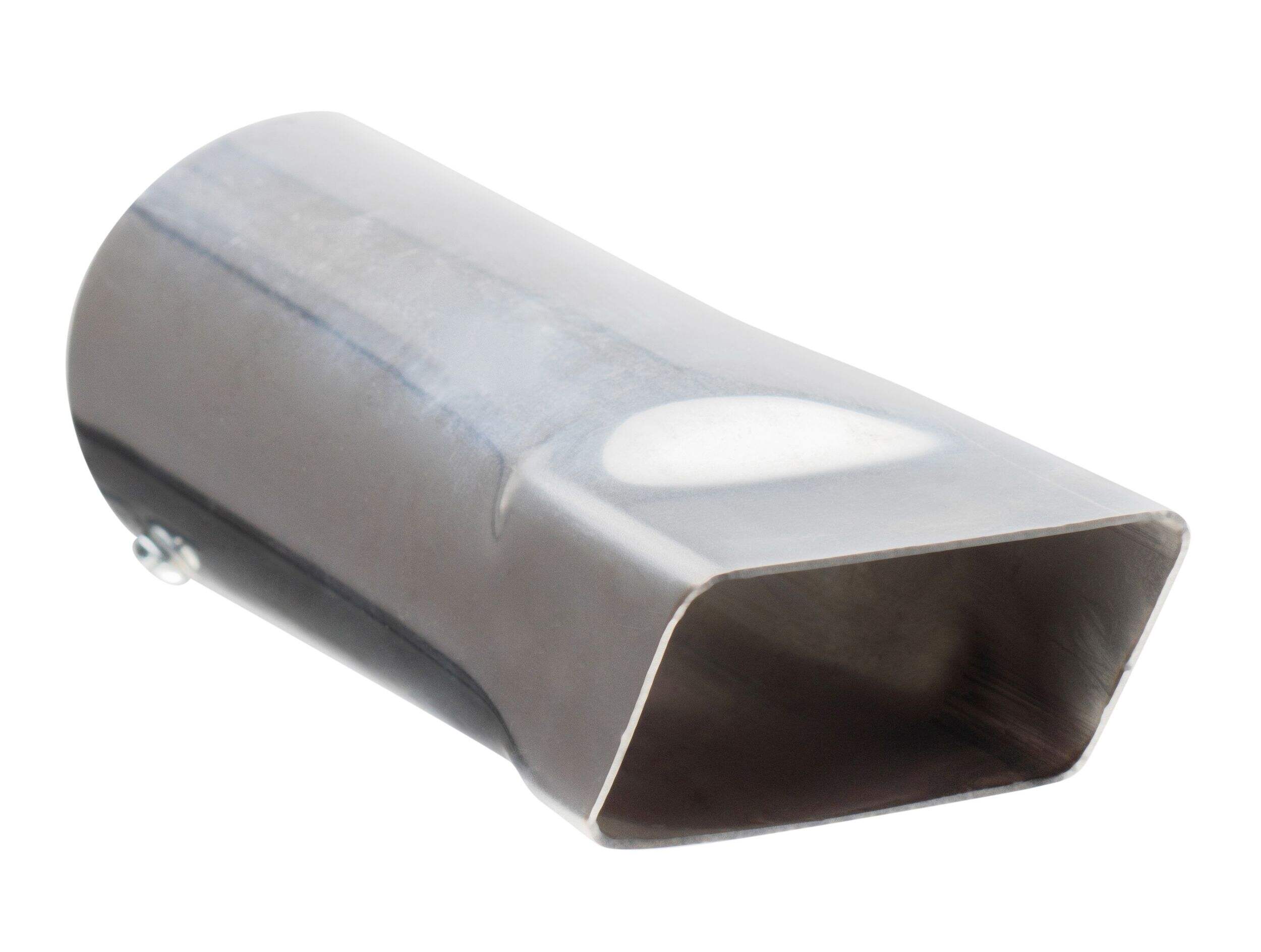 Stallion 9-in Chrome Rectangular Exhaust Tip Front_Three_Fourths_Angled_Right