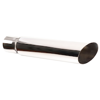 Stallion Polished Boom Tube Truck Exhaust Tip, 16-in  Front_Three_Fourths_Angled_Right