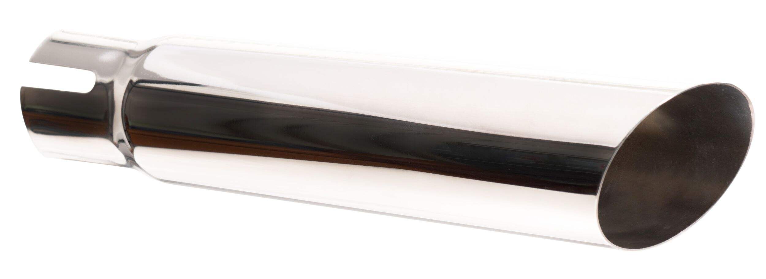 Stallion Polished Boom Tube Truck Exhaust Tip, 16-in  Front_Three_Fourths_Angled_Right