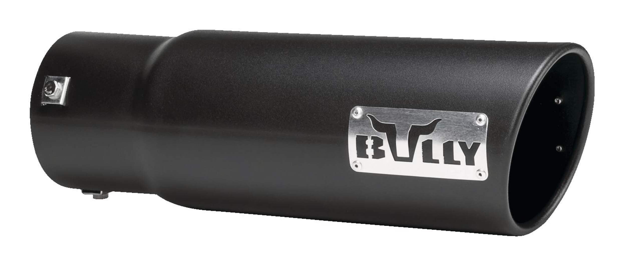 Bully 14-in Matte Black Truck Exhaust Tip, PMB-1015 Front_Angled_Right
