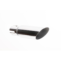 Stallion Chrome Boom Tube Truck Exhaust Tip, 12-in Front_Three_Fourths_Angled_Right