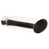 Stallion Polished Boom Tube Truck Exhaust Tip PMZ-040, 16-in Front_Three_Fourths_Angled_Right
