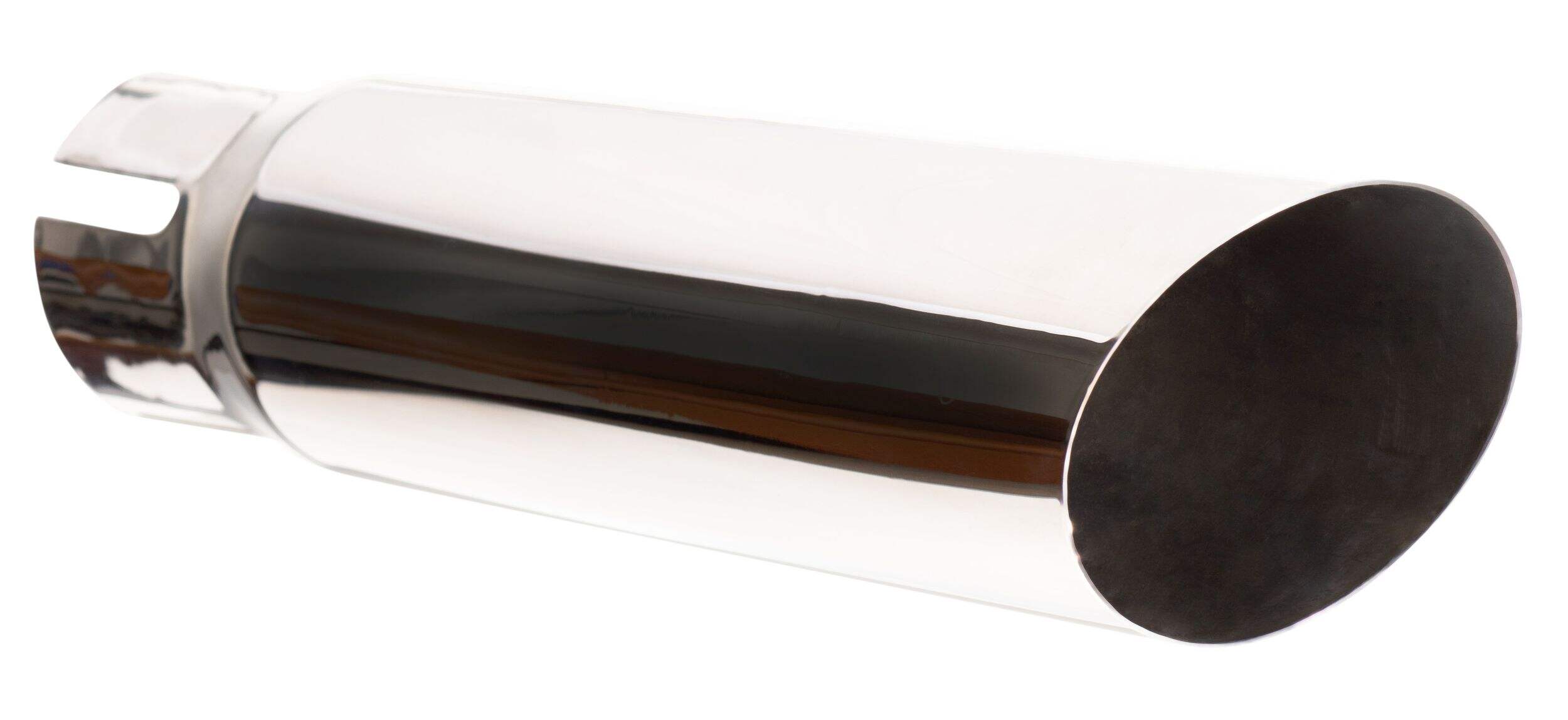 Embout d'échappement à tube de flèche poli Stallion pour camion, PMZ-040, 16 po Front_Three_Fourths_Angled_Right