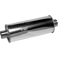 Dynomax Universal Ultra Flo Muffler, 17296 Front_Angled_Left