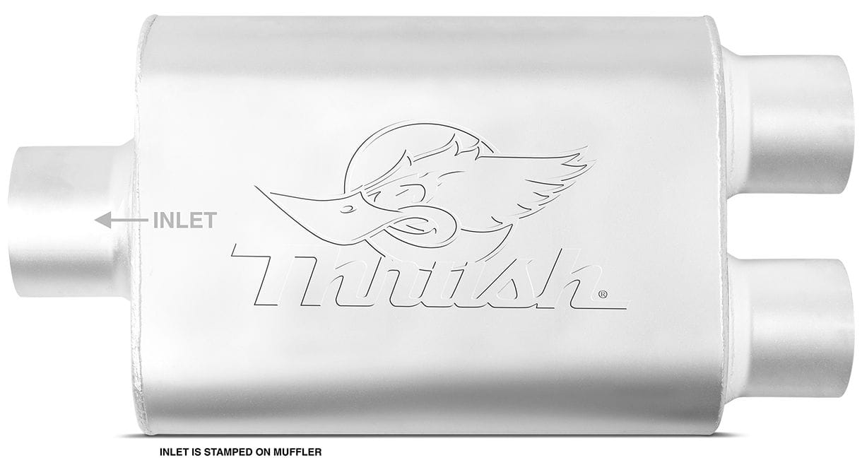 Thrush® Welded Center/Dual Offset Universal Muffler, 17661 Thrush® Welded Center/Dual Offset Universal Muffler, 17661
