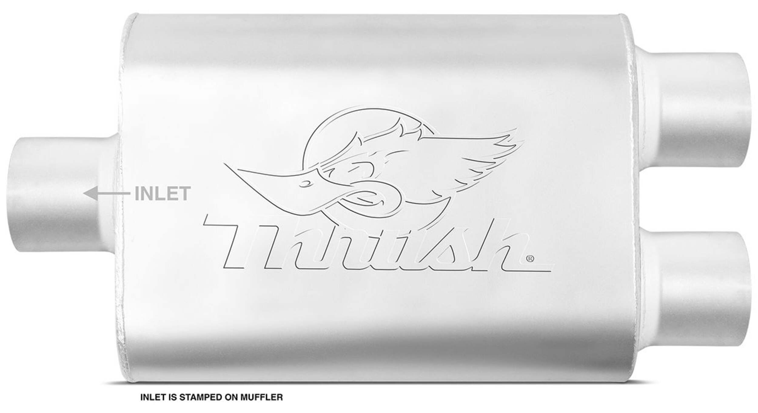 Thrush® Universal Welded Muffler, 17652 - Centre / Dual Offset Front_Flat