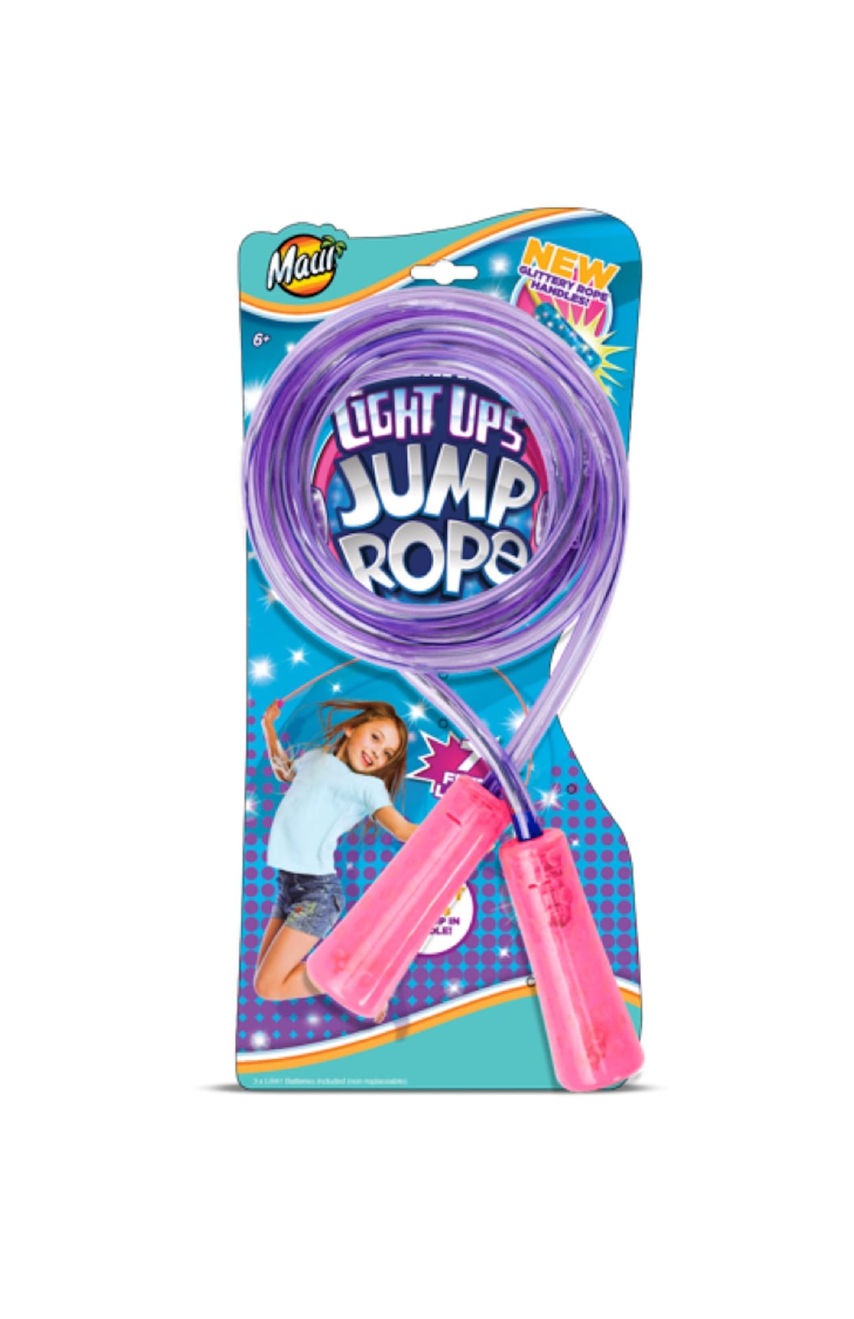 Light-Up LED Kids' Skipping Jump Rope with Glittery Handles